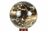 Polished Black Opal Sphere - Madagascar #225148-1